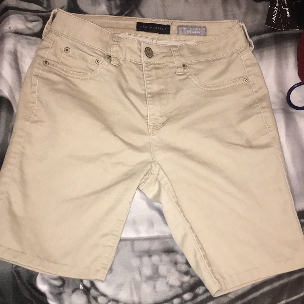 Cream/tan school shorts